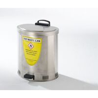 Safety disposal can with self-closing lid