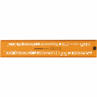 Schriftschablone 5,0mm orange/transparent