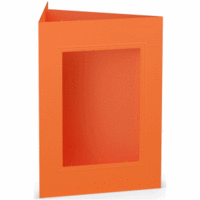 Passepartoutkarte B6 eckig Orange
