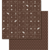 Scrapbook Paper Country Christmas12x12 Zoll VE=25 Blatt braun