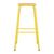 Bolero Cantina High Stools in Yellow with Wooden Seat Pad - Pack of 4