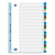 OXFORD Intercalaire numérique 31 positions en polypropylène 12/100e. Format A4. Coloris assortis