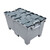 Plastic pallet box with lid - grey, 1000 x 575 x 540mm external - pack of 1