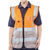 HI VIS EXEC WAISTCOAT ORG/GREY L