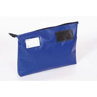 Tamper evident mailing pouch with bottom gusset, blue, 470 x 335 x 75mm