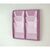 Wall mounted coloured leaflet dispensers - 6 x A4 pockets, lilac