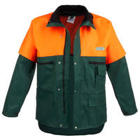 Schnittschutz-Jacke grün/leuchtorange Gr. L