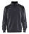 Sweater mit Half-Zip 2-farbig mittelgrau/schwarz