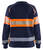 Damen High Vis Sweatshirt 3409 marineblau/orange - Rückseite