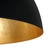 Pendelleuchte SEMICIRKEL, 1-flammig, Ø 50cm, E27, schwarz matt / innen gold antik
