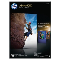 HP Advanced fotópapír, fenyes, 250 g/m², feher, 25 lap/csomag