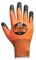 TRAFFISAFE TG5360/9 LXT ULTRAFINE X-DURA PU DIP ORANGE 3X42C SZ9