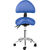 Krzesło kosmetyczne siodłowe z oparciem obrotowe regulowane BERLIN - niebieskie