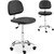 Krzesło robocze warsztatowe z oparciem CHROM do 120 kg 450-585 mm czarne