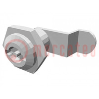 Lock; zinc alloy; 30mm; nickel; Actuator material: steel