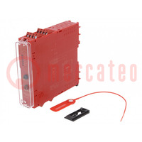 Module: safety relay; 24VAC; 24VDC; IN: 1; for DIN rail mounting