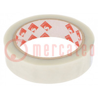 Tape: electrical insulating; W: 25mm; L: 66m; Thk: 0.05mm; acrylic
