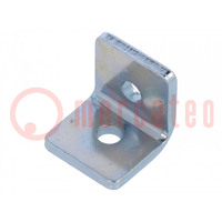 Angle bracket; for profiles; W: 20mm; H: 20mm; L: 20mm; steel; steel