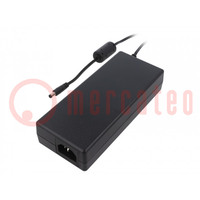 Power supply: switched-mode; 24VDC; 3.75A; Out: 5,5/2,1; 90W; 88%