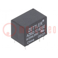 Relay: electromagnetic; SPDT; Ucoil: 6VDC; 1A; 1A/125VAC; 1A/30VDC