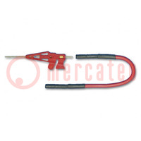 Probe accessories; red; Kit: cable,gripper x1