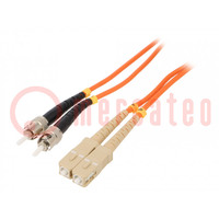 LWL-Patchkabel; OM2; SC/UPC,ST/UPC; 1m; orange; ØLeitg: 2,9mm