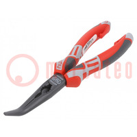 Pliers; curved,telephone; 205mm; Cut: with side face