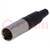 Plug; XLR mini; male; PIN: 3; for cable; soldering; straight