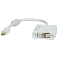 ROLINE 4K Mini DisplayPort-DVI Adapter, Mini DP M - DVI F