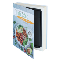 HMF 81001 Buchtresor Buchsafe Papierseiten The Cookbook, 26,5 x 19 x 4,2 cm