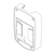Technische Ansicht: Abstandhalter Handmelder-Abdeckung -e-Cover® klein- 32 mm Abstand (Art. 34780)