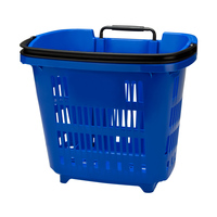 Koszyk na kółkach 34 L | niebieski, zbliżony do PMS 287c czarny