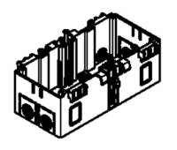 Geräteeinbaudose GEB-K 2f Front schraub Tragringbügel 6067,5mm geschl