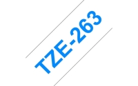 TZe-Schriftbandkassetten TZe-263, blau auf weiß Bild1