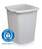 DURABLE Abfallbehälter DURABIN® ECO 90L quadratisch, grau