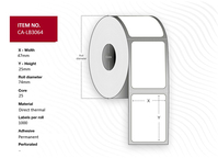 Capture CA-LB3064 printer label White