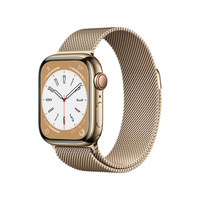 Apple Watch Series 8 OLED 41 mm Digitale 352 x 430 Pixel Touch screen 4G Oro Wi-Fi GPS (satellitare)