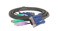 iogear Micro-Lite™ Bonded All-in-One PS/2, VGA 6 feet KVM cable Black 1.83 m