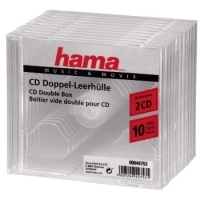 Hama 00044753 CD-Hülle Schmuckschatulle 2 Disks Transparent