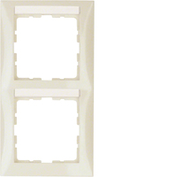 Berker Rahmen mit Beschriftungsfeld 2fach senkrecht S.1 weiß, glänzend
