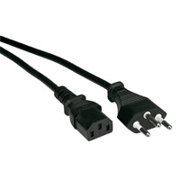 Value 19.99.1220 kabel zasilające Czarny 1,8 m C12 panel C13 panel