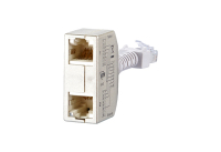 METZ CONNECT 130548-02-E tussenstuk voor kabels RJ45 ISDN x 2 Zilver