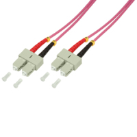 LogiLink 2m SC-SC Glasfaserkabel OM4 Pink