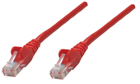 Intellinet Premium Netzwerkkabel, Cat6, S/FTP, 100% Kupfer, Cat6-zertifiziert, LS0H, RJ45-Stecker/RJ45-Stecker, 0,25 m, rot
