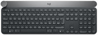 Logitech Craft Advanced keyboard with creative input dial Tastatur RF Wireless + Bluetooth QWERTY Nordisch Schwarz, Grau