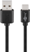 Goobay USB 2.0 Cable (USB-C to USB A), Black, 0.5m