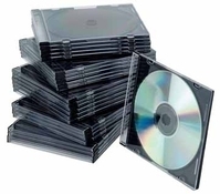 Connect CD Slim Jewel Cases 25 pieces Black 25 discos Negro