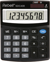 Rebell SDC 408 számológép Asztali Alap számológép Fekete