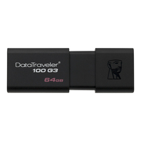 Kingston Technology DataTraveler 100 G3 USB flash drive 64 GB USB Type-A 3.2 Gen 1 (3.1 Gen 1) Black