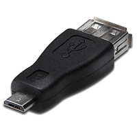 Akyga AK-AD-08 tussenstuk voor kabels USB USB type micro-B Zwart